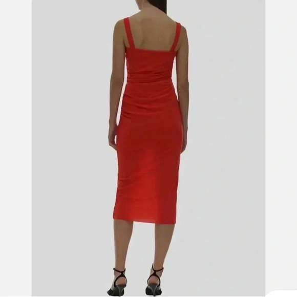 Helmut Lang Ruched Stretch Jersey Midi Dress Size Large NWT - Picture 10 of 11